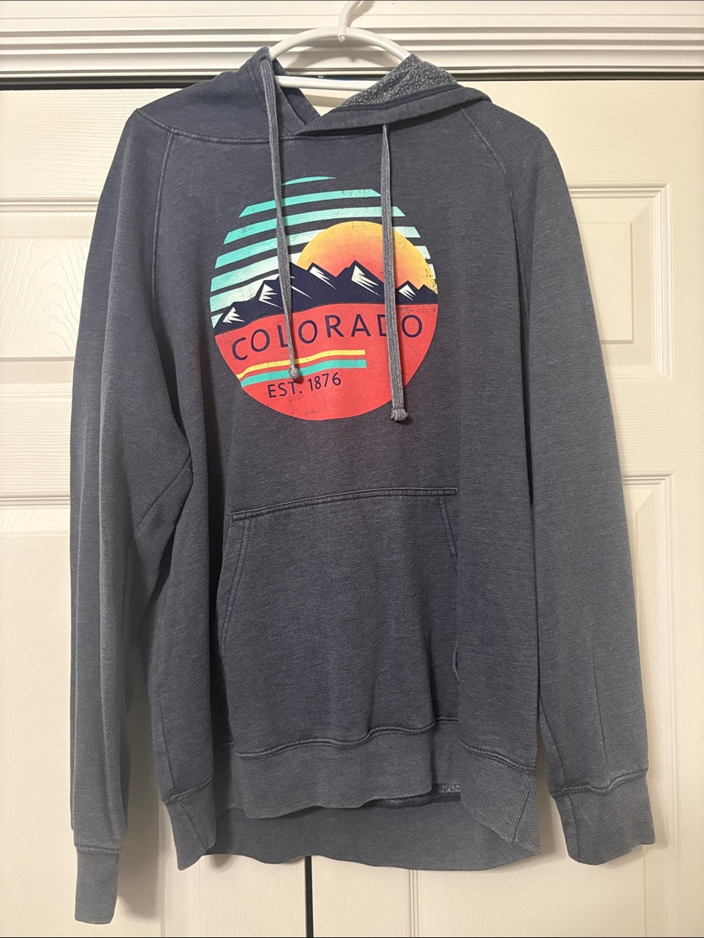 Colorado Graphic Hooded Pullover Sweatshirt - Slate Blue